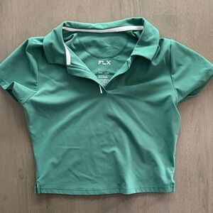 FLX Women's Green Short Sleeve Polo Shirt